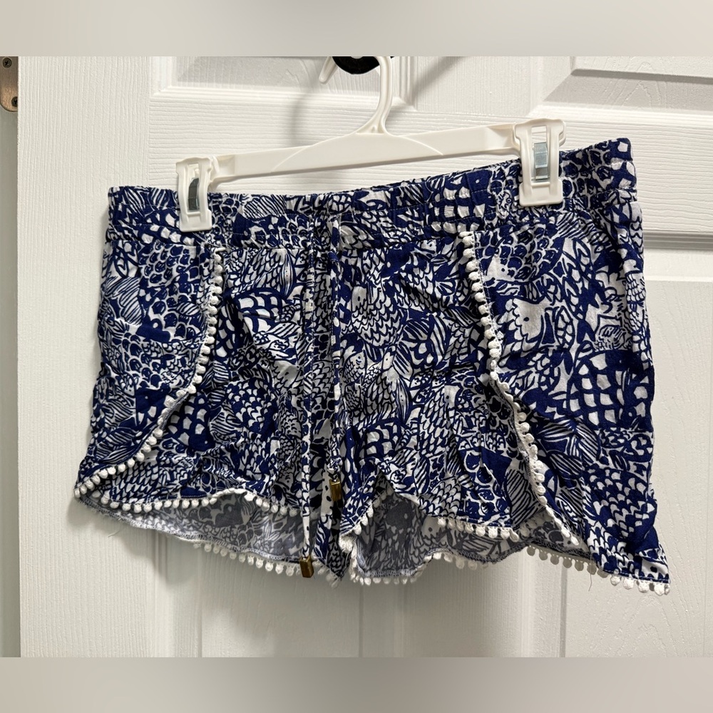 Lilly Pulitzer for Target Size Small Fish Blue Patterned Women's Shorts
